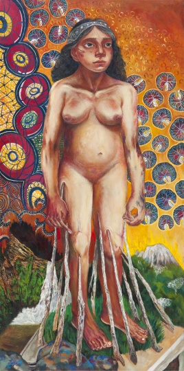 站着的女巨人 2016 布面油画 160×80cm
站着的女巨人 2016 布面油画 160×80cm