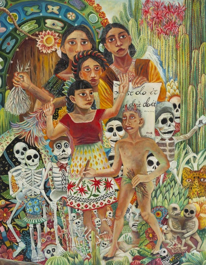 Me×ico party 2014 布面油画 146×114cm
Me×ico party 2014 布面油画 146×114cm