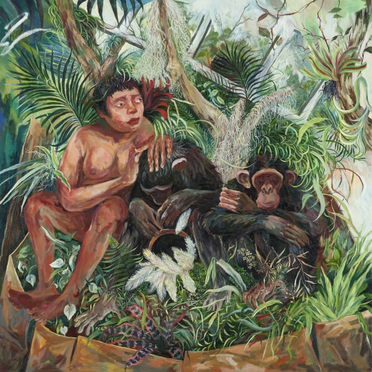 灵长类动物 2017 布面油画 150×150cm
灵长类动物 2017 布面油画 150×150cm