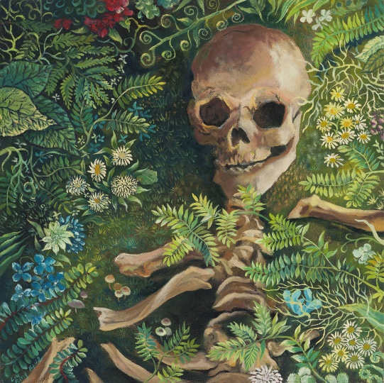 Skull in Grass 2014 布面油画 50×50cm
Skull in Grass 2014 布面油画 50×50cm