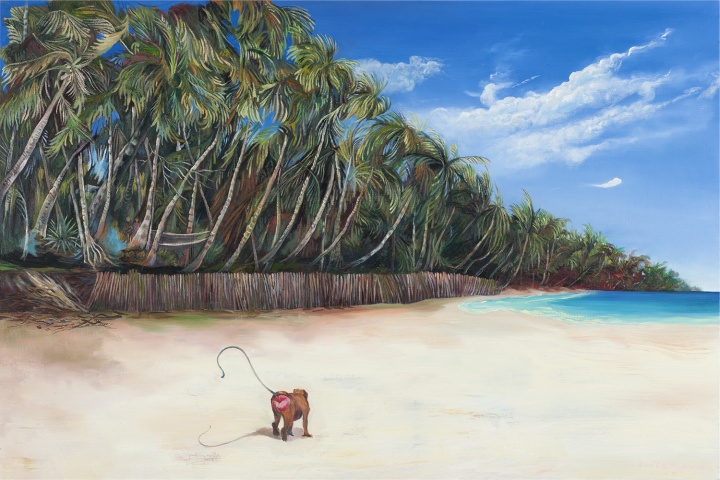 不真实的风景 2017 布面油画 100×150cm
不真实的风景 2017 布面油画 100×150cm