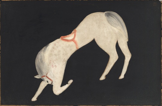 常玉 《曲腿马》 35.5x55cm 木板油画 1930
常玉 《曲腿马》 35.5x55cm 木板油画 1930