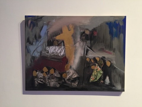《9-17》45×60cm 木板油画金箔 2017
《9-17》45×60cm 木板油画金箔 2017