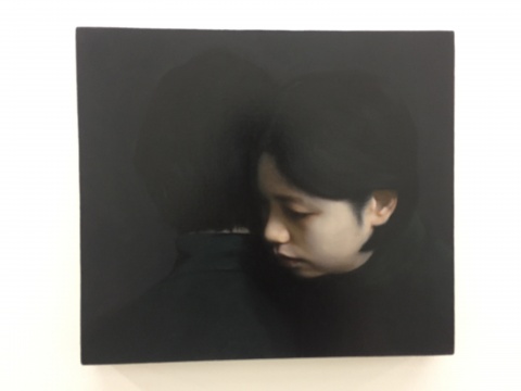 《目光交错》部分作品 41×36cm 布面油画 2017
