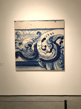 阿德里安娜·瓦雷让《青釉-色》 99×99cm 布面油彩和石膏 2015
