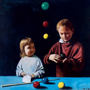 刘野 《马利的兄弟们》 85×85cm  布面油画 1992

估价：RMB 800,000-1,000,000
