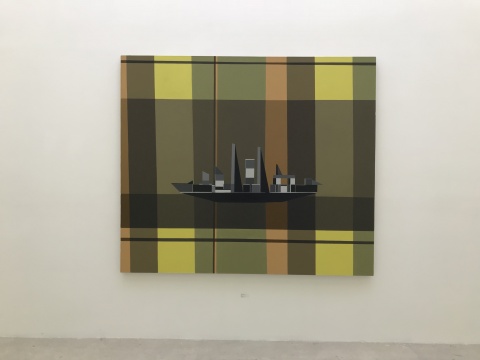 《不要放弃这艘船》180x210cm 布面油画 2015
《不要放弃这艘船》180x210cm 布面油画 2015