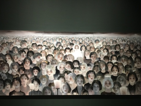 王小双 《面孔-5》 150×360cm 布面丙烯 2014-2015
王小双 《面孔-5》 150×360cm 布面丙烯 2014-2015