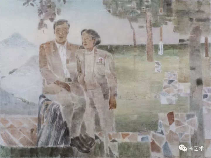 《春游Ⅱ》 180×240cm 木板坦培拉 2017
