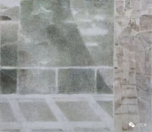 《看见山Ⅱ》 200×230cm 布面坦培拉 2017
《看见山Ⅱ》 200×230cm 布面坦培拉 2017