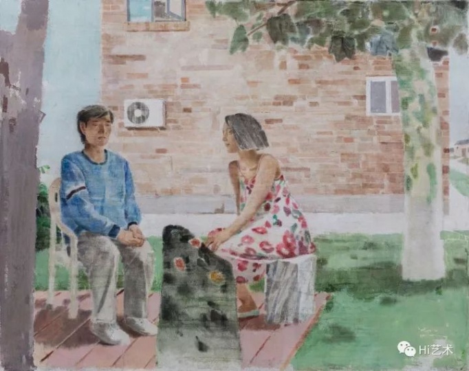 《黑桥的夏天》 190×240cm 布面坦培拉 2017
《黑桥的夏天》 190×240cm 布面坦培拉 2017
