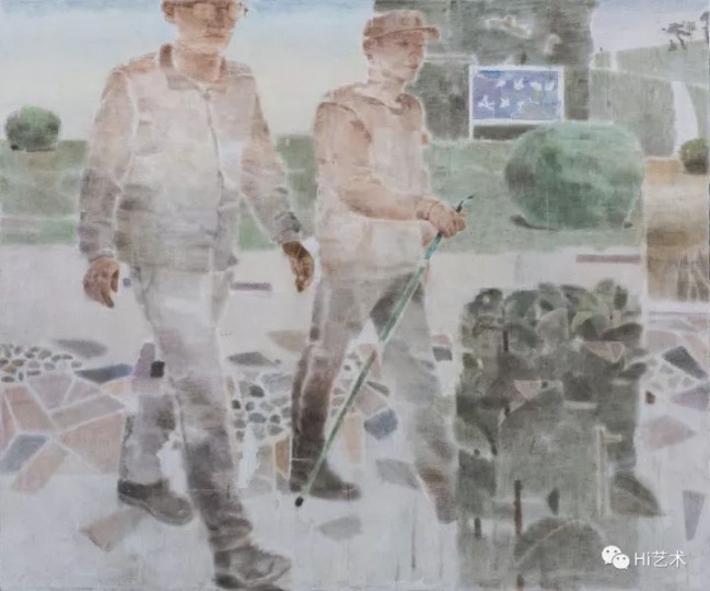 《行走的人Ⅱ》200×240cm 布面坦培拉 2017
《行走的人Ⅱ》200×240cm 布面坦培拉 2017