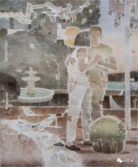 《落日》 240×200cm 木板坦培拉 2017
《落日》 240×200cm 木板坦培拉 2017