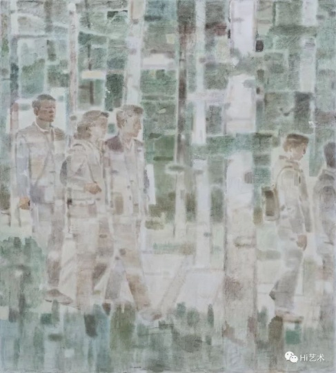 《林间》 220×200cm 布面坦培拉 2017
《林间》 220×200cm 布面坦培拉 2017