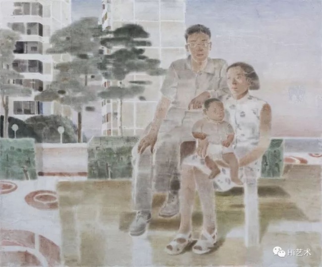 《一个家庭》 200×240cm 木板坦培拉 2017
《一个家庭》 200×240cm 木板坦培拉 2017