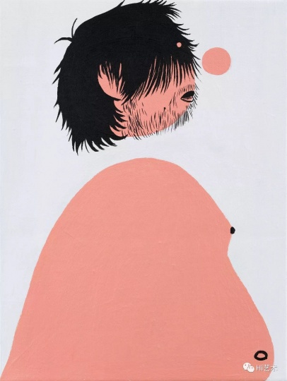 《半裸的我之二》 40×30cm 布面丙烯 2017
《半裸的我之二》 40×30cm 布面丙烯 2017