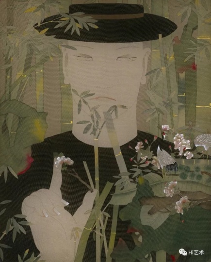 《比兴》 50×40cm 绢本设色 2016
《比兴》 50×40cm 绢本设色 2016