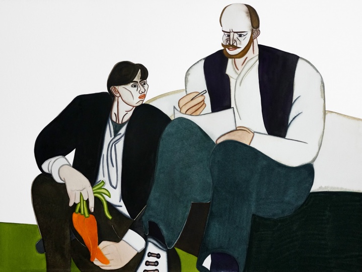 《一首诗的距离》 56×76cm 纸本水彩 2017 《一首诗的距离》 56×76cm 纸本水彩 2017