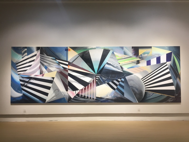 简策 《战船》 200×600cm 布面丙稀、油漆、马克笔、铅笔、粉笔、蜡笔
简策 《战船》 200×600cm 布面丙稀、油漆、马克笔、铅笔、粉笔、蜡笔