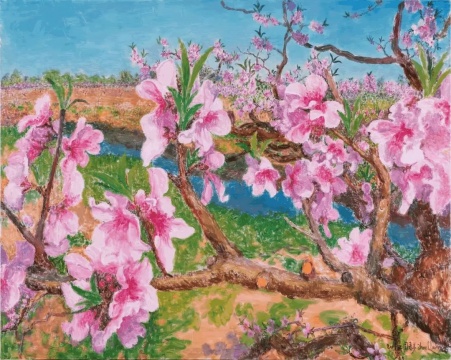 周春芽 《桃花》布面油画 200x250cm 2017
周春芽 《桃花》布面油画 200x250cm 2017