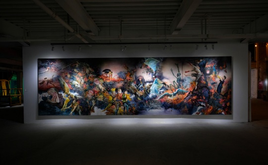 展览现场展出的孟涛作品《禽兽人间》
展览现场展出的孟涛作品《禽兽人间》