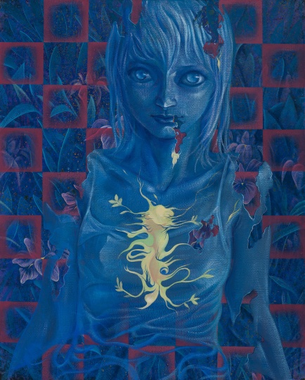 《丛林》 75×60cm 布面丙烯 2015
《丛林》 75×60cm 布面丙烯 2015