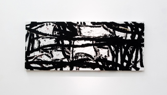 《能量3》 布面丙烯、综合材料 160×66cm 2017
