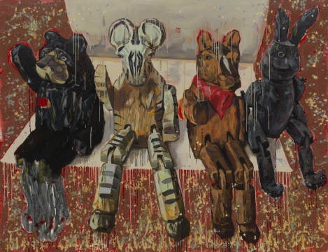 《格局》 195×150cm 布面油画 2015
《格局》 195×150cm 布面油画 2015