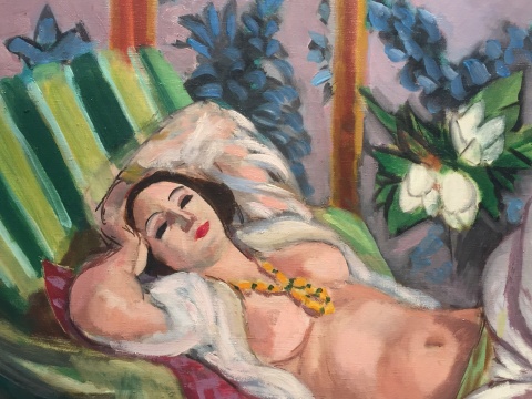 马蒂斯 《侧卧的宫娥及玉兰花》 60.5×81.1cm 油彩画布  1923

估价待询
