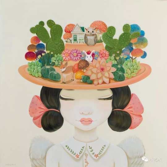 《理想的后花园》 120×120cm 布面油画 2011
《理想的后花园》 120×120cm 布面油画 2011
