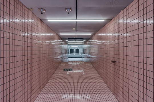 张如怡《装修:错置》尺寸可变 混凝土、水泥板、铁片、铁丝、钢筋、树脂、地漏、色粉、瓷砖、金属、镜子、猫眼 2018
张如怡《装修:错置》尺寸可变 混凝土、水泥板、铁片、铁丝、钢筋、树脂、地漏、色粉、瓷砖、金属、镜子、猫眼 2018