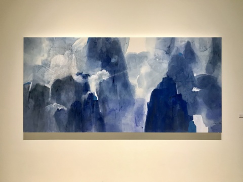 王公懿 《苍羽》146 x 298 cm 生宣、综合媒材 2016
