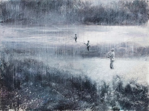 刘海辰《“下雨了”》 36x48cm 纸本油画棒 2018
刘海辰《“下雨了”》 36x48cm 纸本油画棒 2018