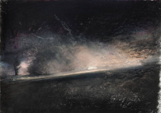 刘海《火光(手稿)》 32x41cm 纸本油画棒 2014
刘海《火光(手稿)》 32x41cm 纸本油画棒 2014