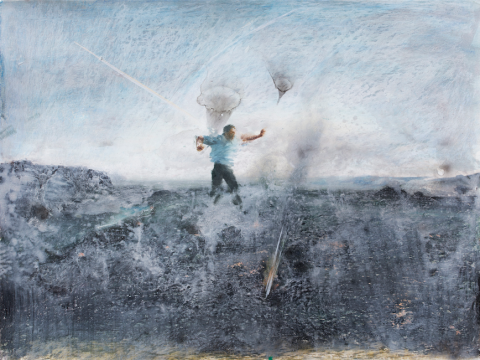 刘海辰《赫尔佐格》 36x48cm 纸本油画棒 2018
刘海辰《赫尔佐格》 36x48cm 纸本油画棒 2018