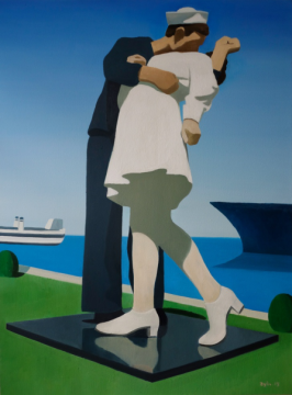 张业鸿 《吻 》160x120cm 布面油画  2015
