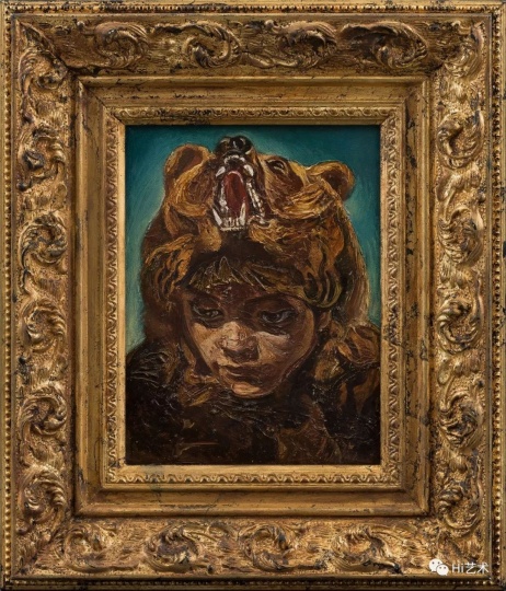 《偶像-巫》 36.4×31.2cm(含框) 布面油画 2017
“带熊头的人,是北方游牧民族里经常出现的萨满形象。”
《偶像-巫》 36.4×31.2cm(含框) 布面油画 2017
“带熊头的人,是北方游牧民族里经常出现的萨满形象。”
