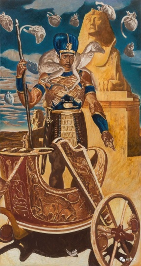 《偶像-埃及王子》 280×150cm 布面油画 2017
《偶像-埃及王子》 280×150cm 布面油画 2017