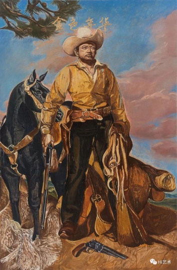 《偶像-Cowboy》 230×150cm 布面油画 2017
“牛仔是一个概念化的被艺术转换过的形象,他象征着美国的拓荒精神。然而真实的牛仔并非如此光鲜。”
《偶像-Cowboy》 230×150cm 布面油画 2017
“牛仔是一个概念化的被艺术转换过的形象,他象征着美国的拓荒精神。然而真实的牛仔并非如此光鲜。”