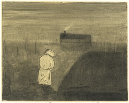 《泣奔》 13.5 x 17 cm 纸本油墨 2013&nbsp;
