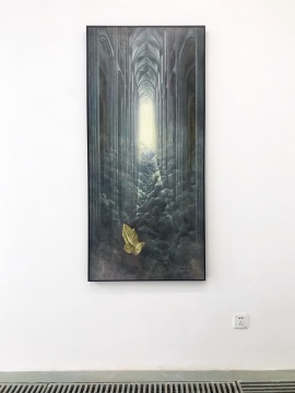 章犇《无人之境1》 160x70cm 布面油画 2017
