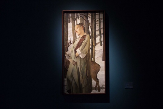 《云林携琴访友图》 46×91cm 布面丙烯 2016
《云林携琴访友图》 46×91cm 布面丙烯 2016