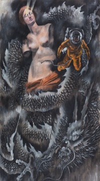 龚旭 《云龙图》 布面丙烯 180×100cm 2018
龚旭 《云龙图》 布面丙烯 180×100cm 2018