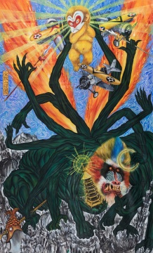 龚旭 《金猴出世图》 布面丙烯 320×200cm 2017
龚旭 《金猴出世图》 布面丙烯 320×200cm 2017