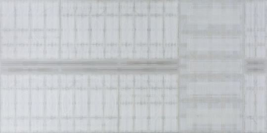 祁奋骏 《2：1 No.1》 布面丙烯综合材料 150×300cm 2017
