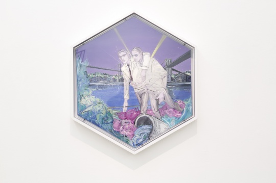 《该死的,美丽新世界》 D=80cm 布面油画 2016
《该死的,美丽新世界》 D=80cm 布面油画 2016