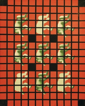 王广义《批量生产的圣婴—红色》150×120cm 布面油彩 1990 图片版权 © 龙美术馆
