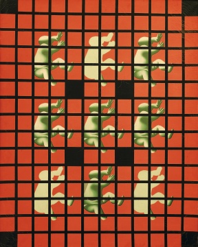 王广义《批量生产的圣婴—红色》150×120cm 布面油彩 1990 图片版权 © 龙美术馆
王广义《批量生产的圣婴—红色》150×120cm 布面油彩 1990 图片版权 © 龙美术馆
