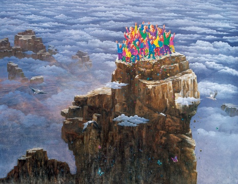 方力钧《2008—09》140×180cm 布面丙烯 2009 图片版权 © 龙美术馆
方力钧《2008—09》140×180cm 布面丙烯 2009 图片版权 © 龙美术馆