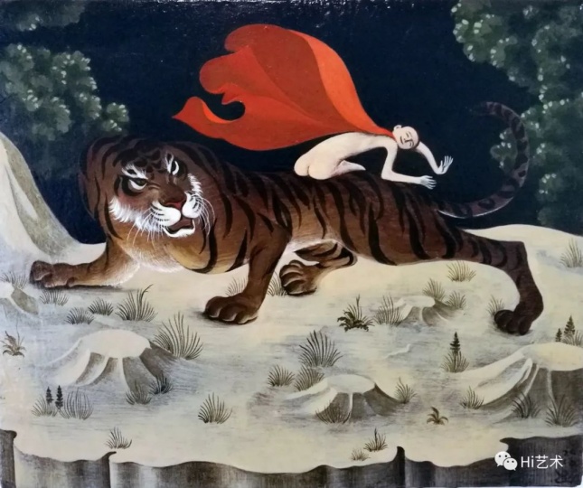 《摸屁股》 25×30cm 木板坦培拉 2018
《摸屁股》 25×30cm 木板坦培拉 2018